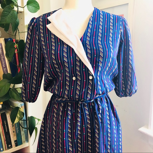 Vintage union made secretary’s dress puff sleeves - Picture 5 of 8